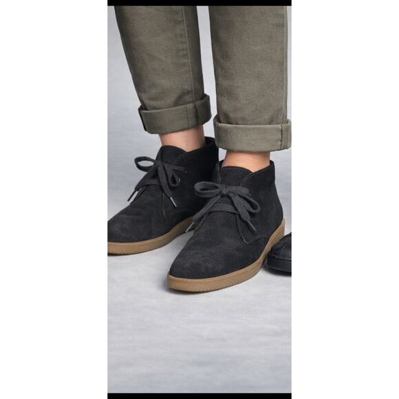 J Crew Chukka Boots Mens 7 Black Suede Lace Up Casual Desert Shoes main image 8
